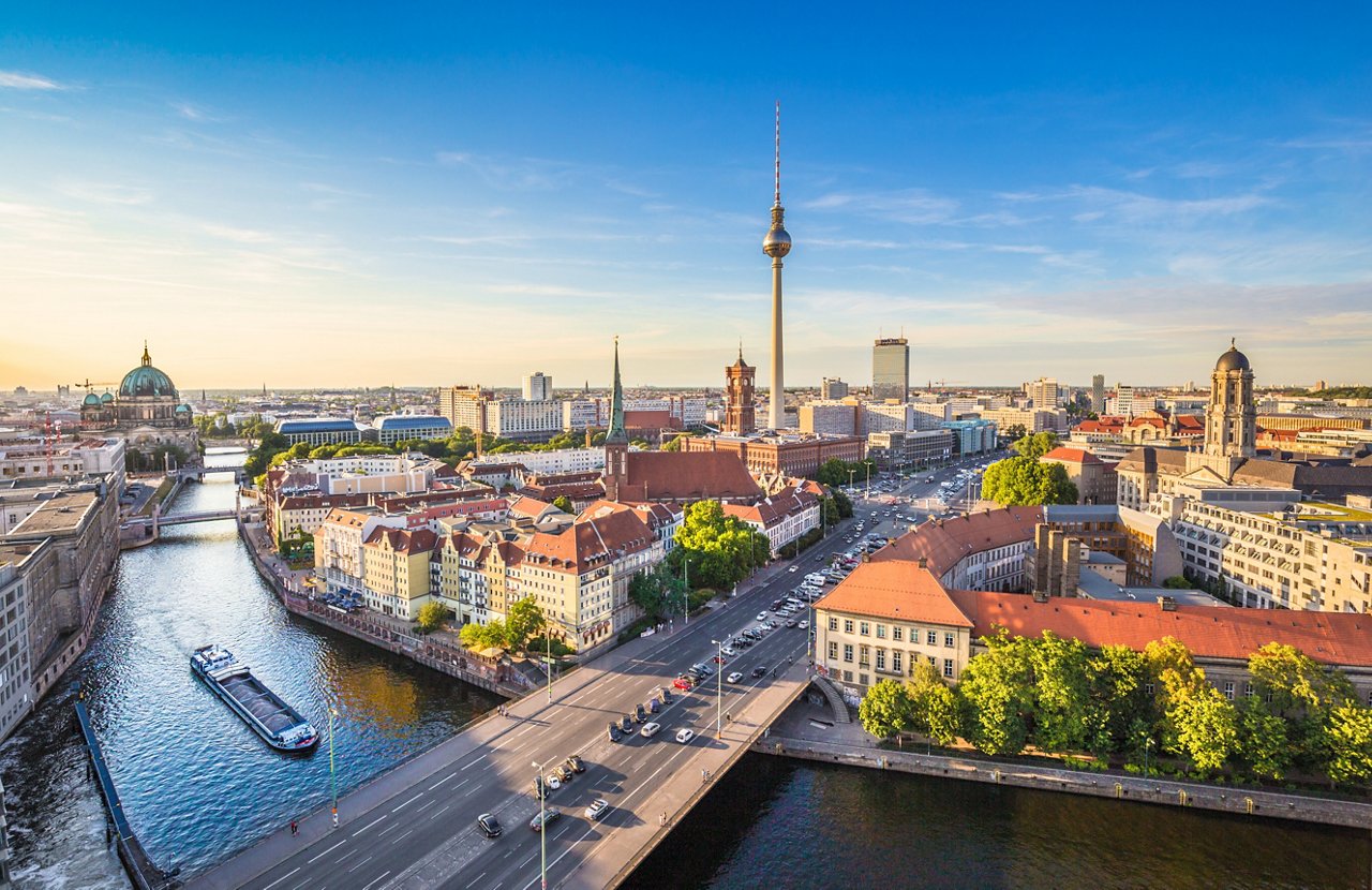 Berlin Skyline panorama with TV Tower