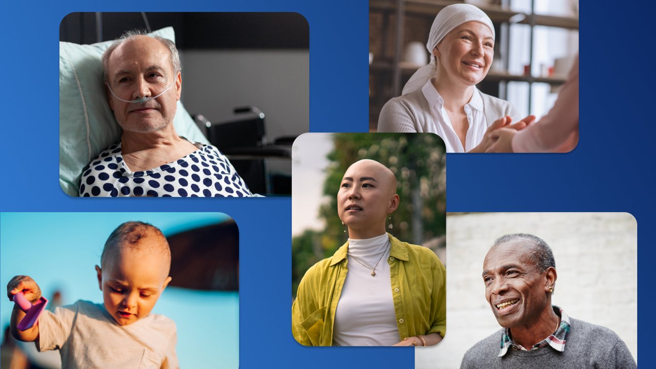 Image showing various cancer patients.