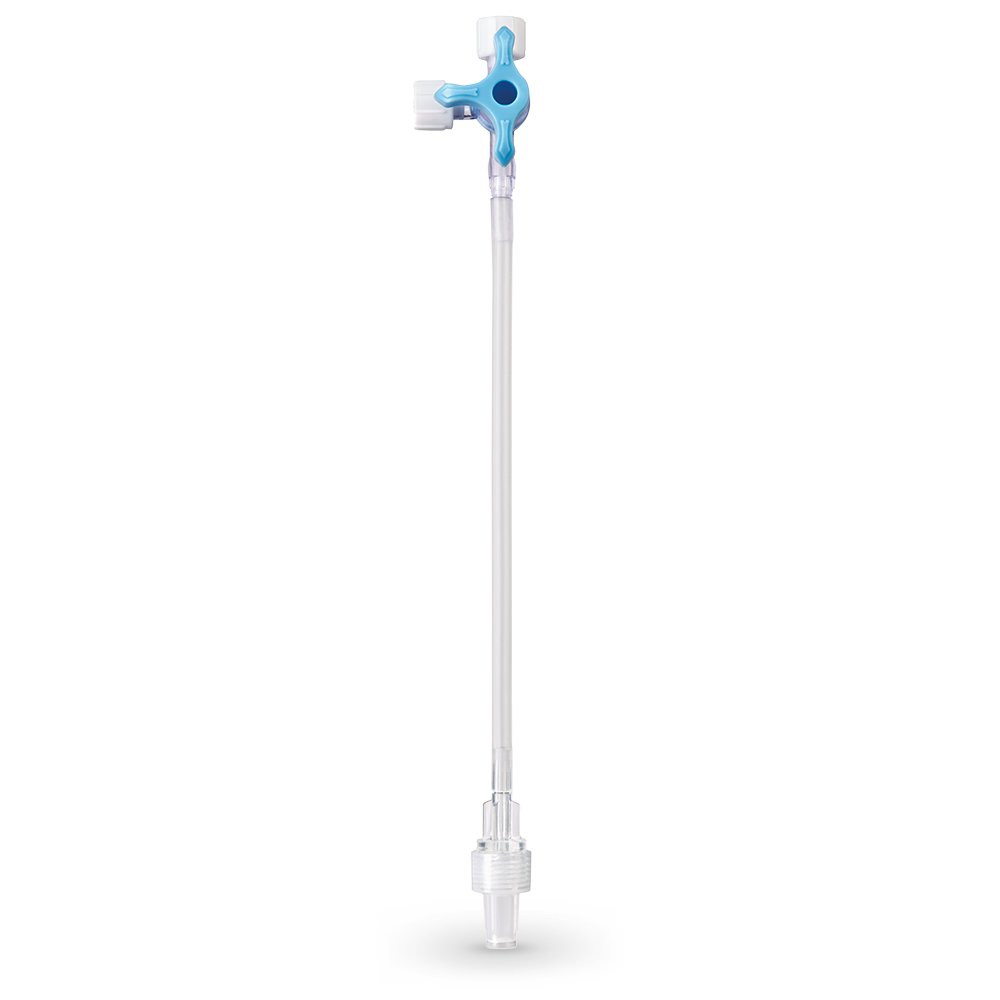 Polyway Pro Dreiwegehahn blau mit Leitung