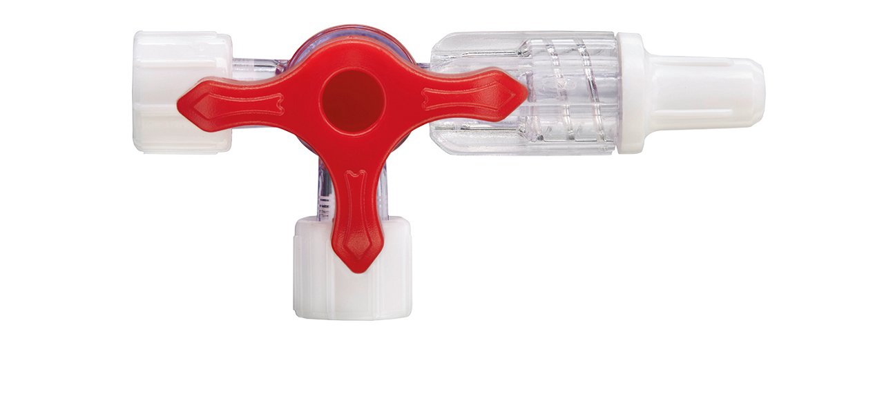 Polyway Pro Dreiwegehahn rot
