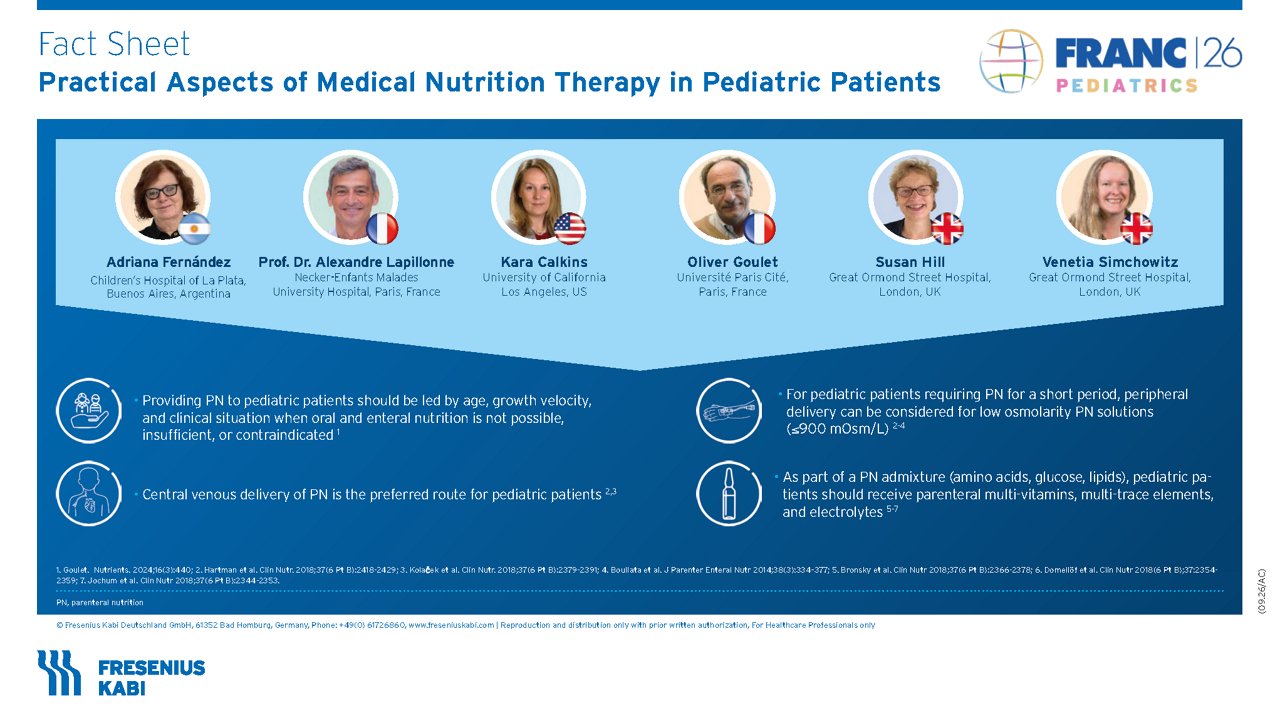 FRANC2026 | Fact Sheet on Practical Aspects of Medical Nutrition Therapy in Pediatrics - Preview Image