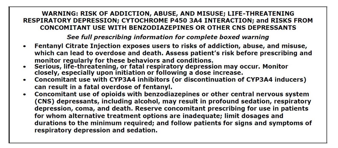 Fentanyl Box Warning