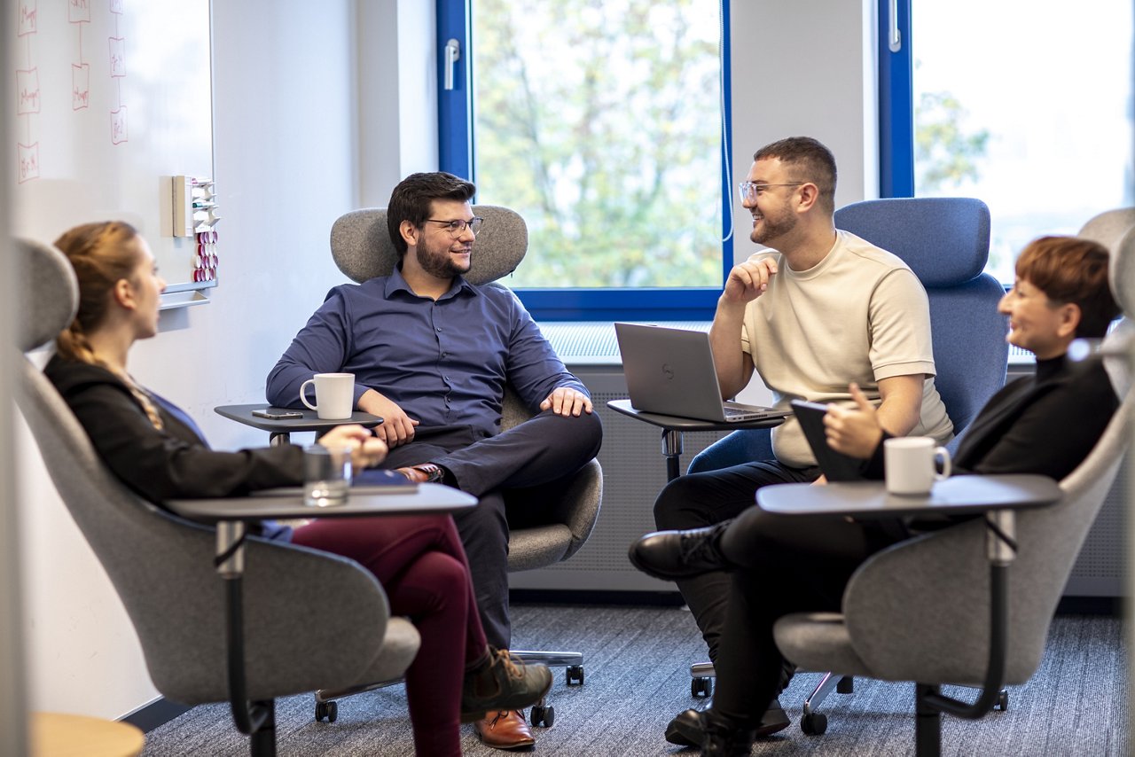 A group of Fresenius employees during a meeting.