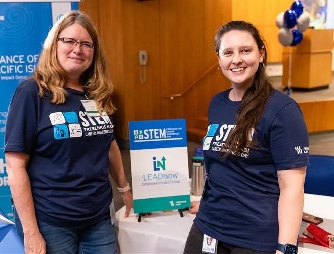 LEADnow Members working a table at STEM Career Awareness Day