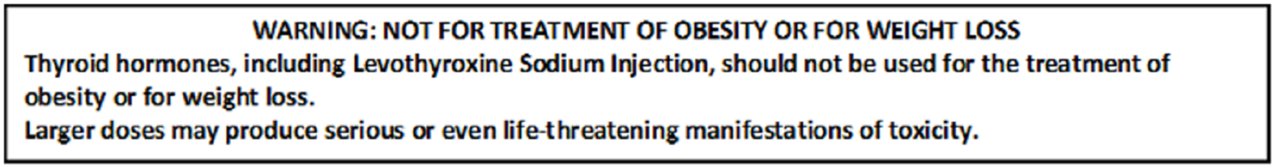 Levothyroxine Sodium Box Warning