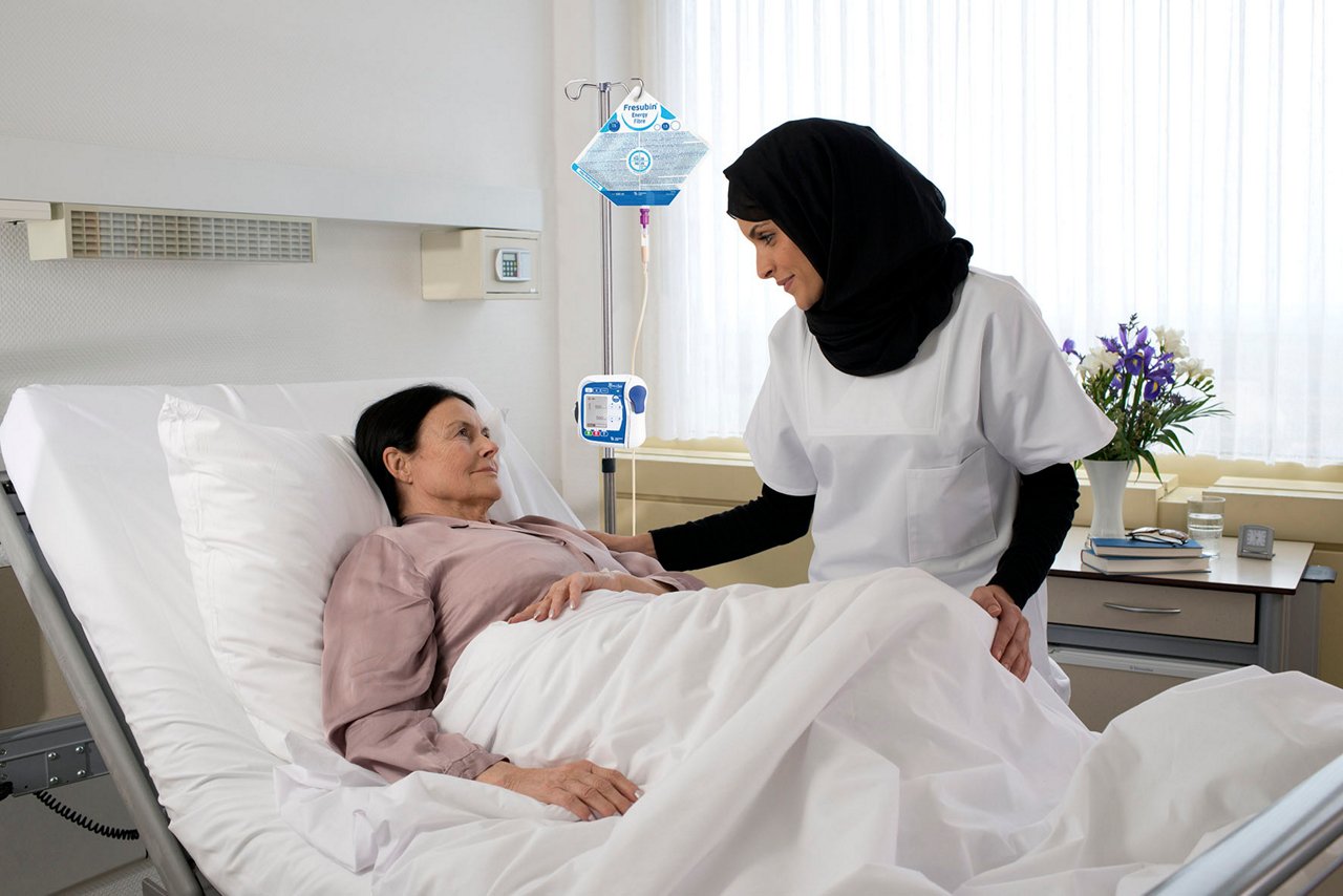 Nurse comforting a patient