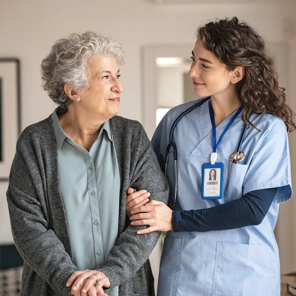 Recycling truck on urban road overview