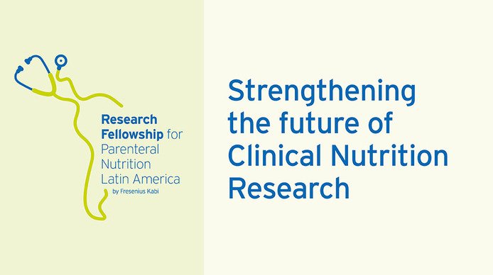 Research Fellowship for Parenteral Nutrition Latin America logo with tagline on clinical nutrition research.