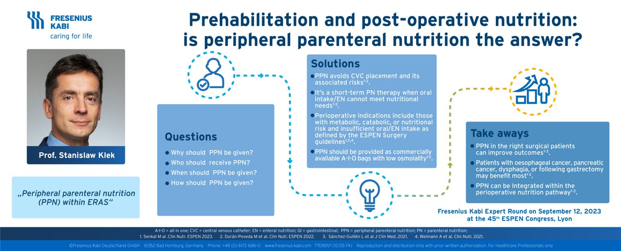 Prehabilitation and post-operative nutrition: is peripheral parenteral nutrition the answer?