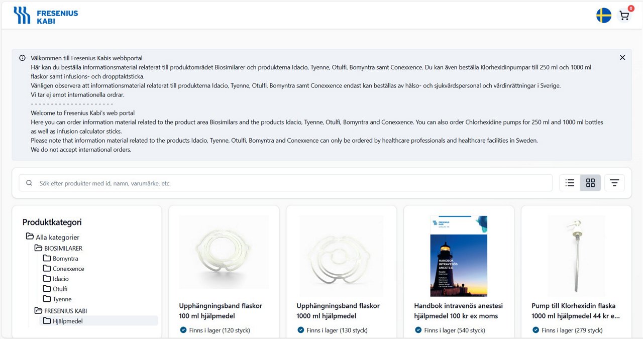 Beställ demonstrationsmaterial från vår webbportal