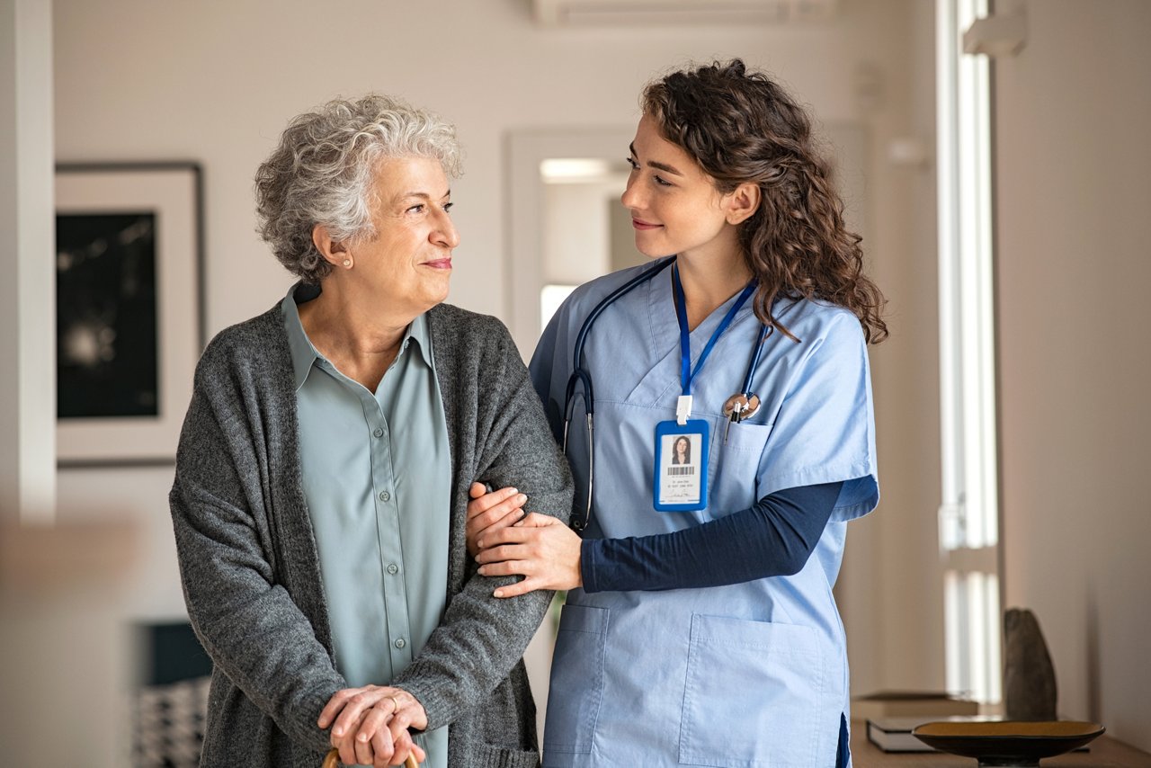 Nurse comforting a patient