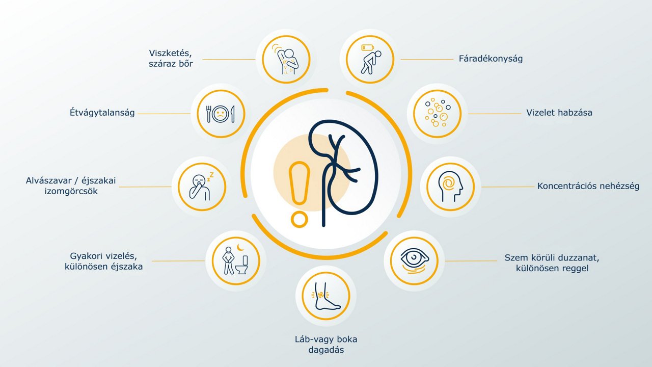 A krónikus vesebetegség tünetei