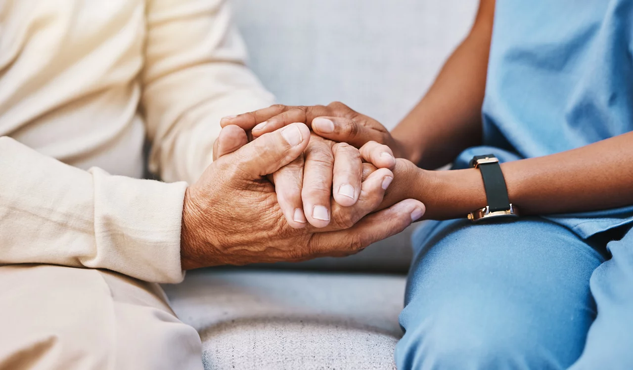 Nurse comforting a patient