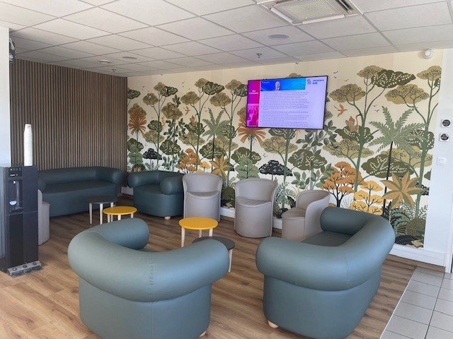 salle de pause du site heudebouville