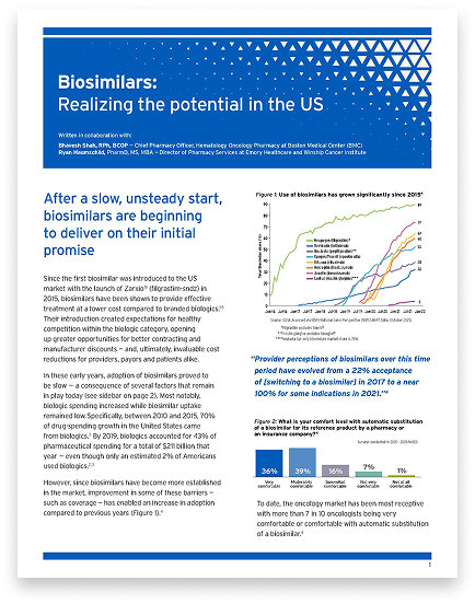 Biosimilars: Realizing the Potential in the U.S.
